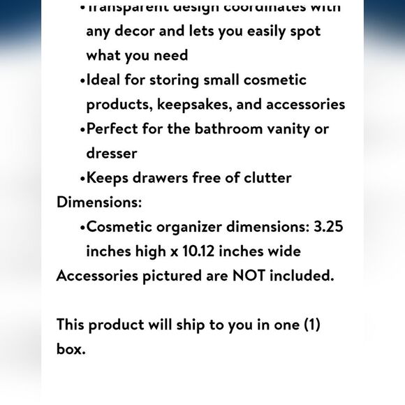 Urban Living Acrylic Multi-Purpose Organizer w/Handle - Picture 3 of 10